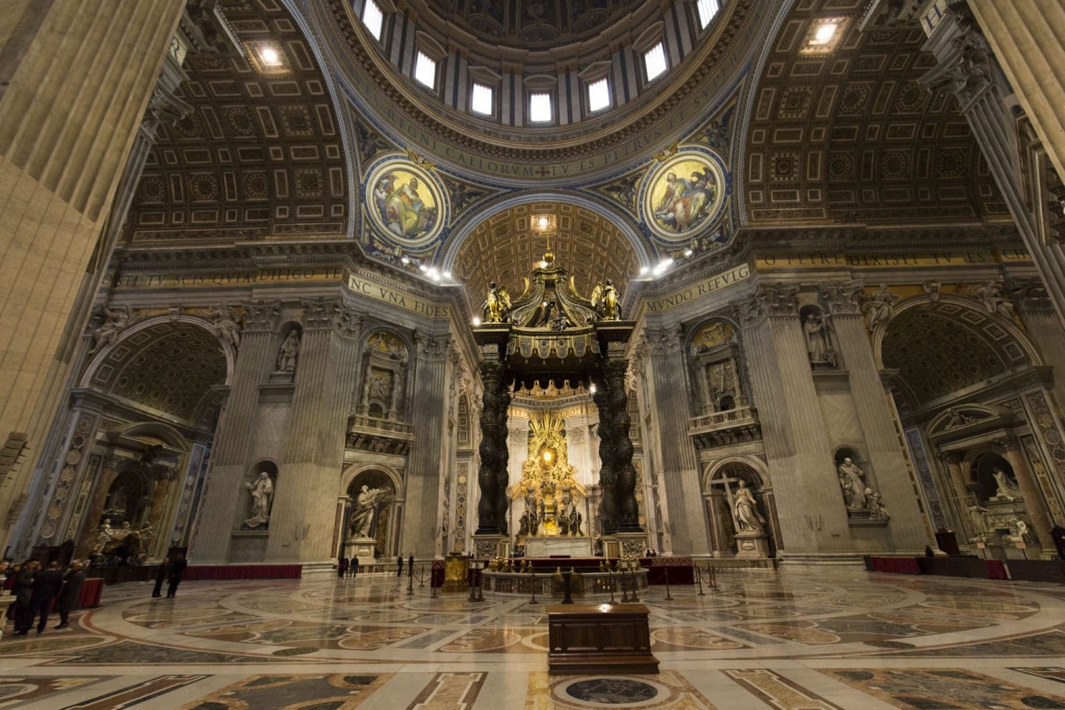 The St. Peter’s Basilica in the Vatican during a rainy afternoon ...